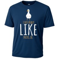 Duck Gifts I Just Really Like Ducks, Ok Cooling Performance Crew T-Shirt