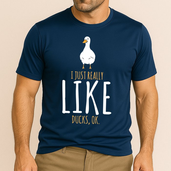 Duck Gifts I Just Really Like Ducks, Ok Cooling Performance Crew T-Shirt