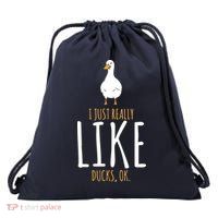 Duck Gifts I Just Really Like Ducks, Ok Drawstring Bag