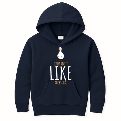 Duck Gifts I Just Really Like Ducks, Ok Kids Hoodie