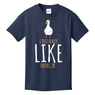 Duck Gifts I Just Really Like Ducks, Ok Kids T-Shirt