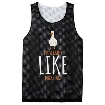 Duck Gifts I Just Really Like Ducks Ok Mesh Reversible Basketball Jersey Tank