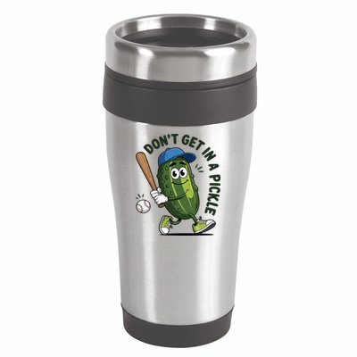 Don't Get In A Pickle Funny Baseball Women 16oz Travel Tumbler