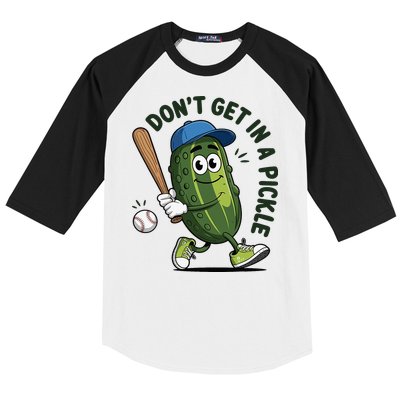 Don't Get In A Pickle Funny Baseball Women Baseball Sleeve Shirt