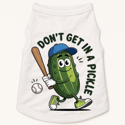 Don't Get In A Pickle Funny Baseball Women Doggie Tank