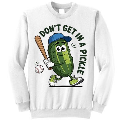 Don't Get In A Pickle Funny Baseball Women Sweatshirt