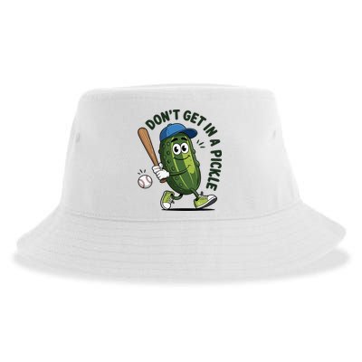 Don't Get In A Pickle Funny Baseball Women Sustainable Bucket Hat