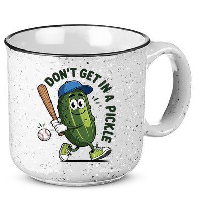 Don't Get In A Pickle Funny Baseball Women 15oz Campfire Ceramic Mug