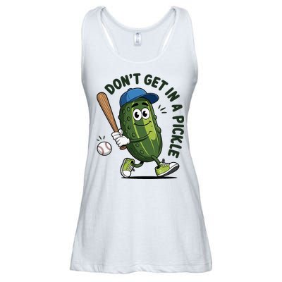 Don't Get In A Pickle Funny Baseball Women Ladies Essential Flowy Tank