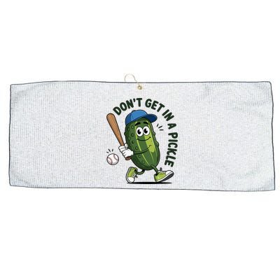 Don't Get In A Pickle Funny Baseball Women Large Microfiber Waffle Golf Towel