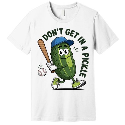 Don't Get In A Pickle Funny Baseball Women Premium T-Shirt