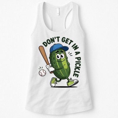 Don't Get In A Pickle Funny Baseball Women Womens Tank Top