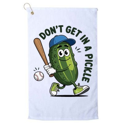Don't Get In A Pickle Funny Baseball Women Golf Towel