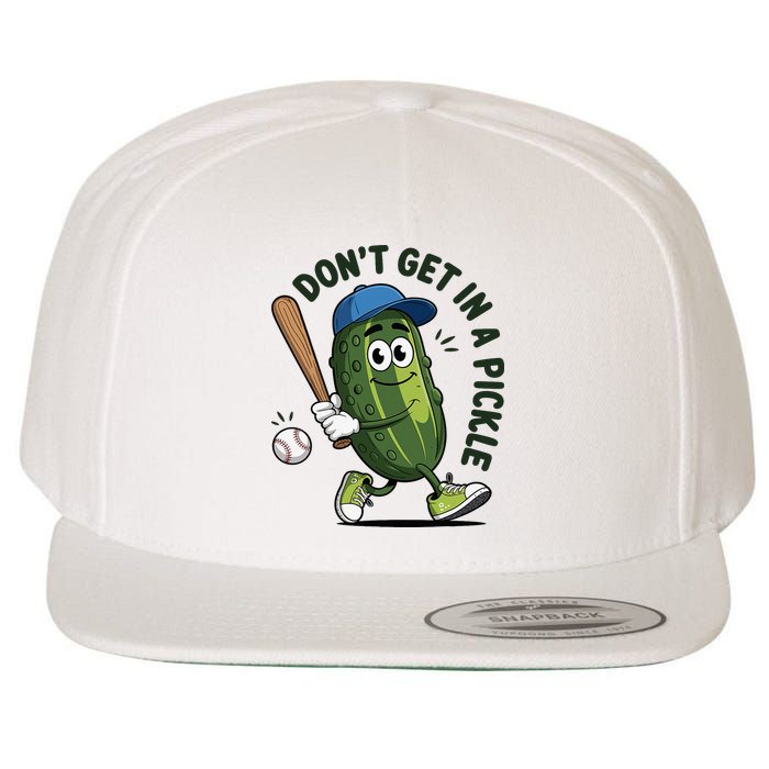Don't Get In A Pickle Funny Baseball Women Wool Snapback Cap