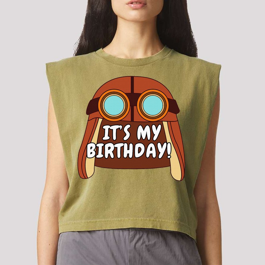 Danny Go! ItS My Birthday! Garment-Dyed Women's Muscle Tee