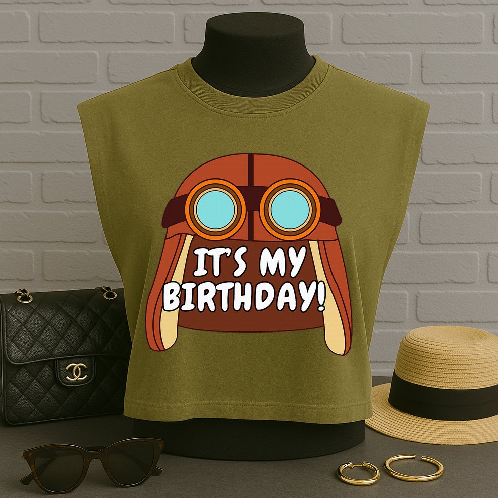 Danny Go! ItS My Birthday! Garment-Dyed Women's Muscle Tee