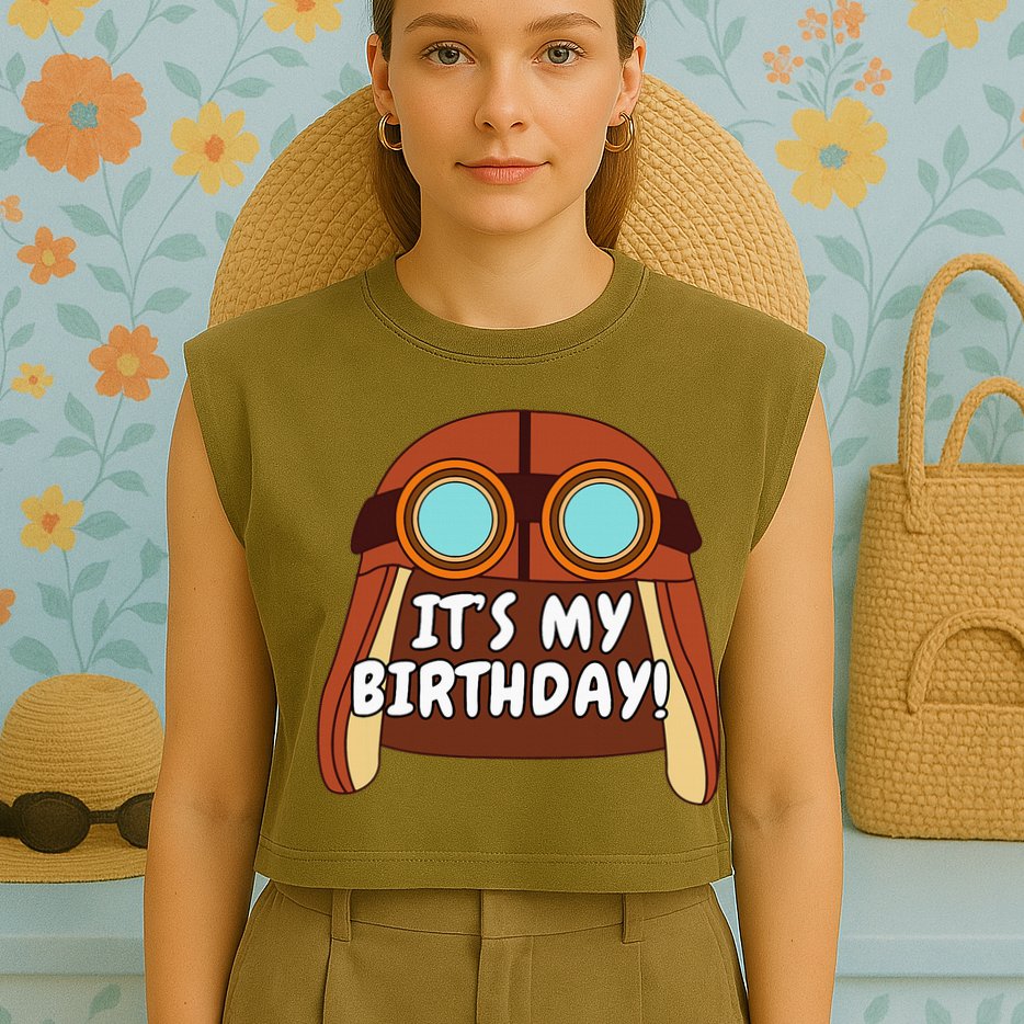 Danny Go! ItS My Birthday! Garment-Dyed Women's Muscle Tee