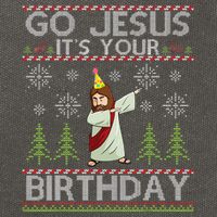 Dabbing Go Jesus Its Your Birthday Merry Christmas Day Cotton Canvas Backpack