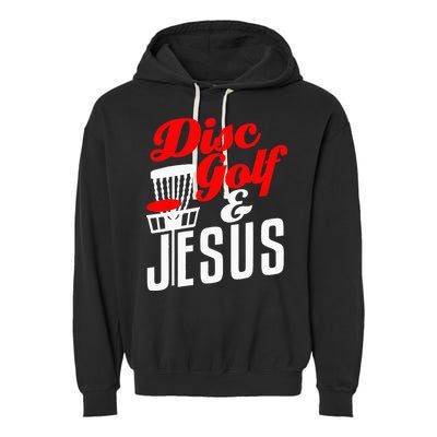 Disc Golf Jesus Christian Gift Funny Golfing Golfer Lover Garment-Dyed Fleece Hoodie