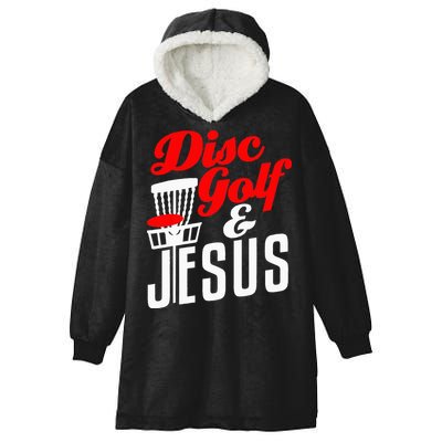 Disc Golf Jesus Christian Gift Funny Golfing Golfer Lover Hooded Wearable Blanket