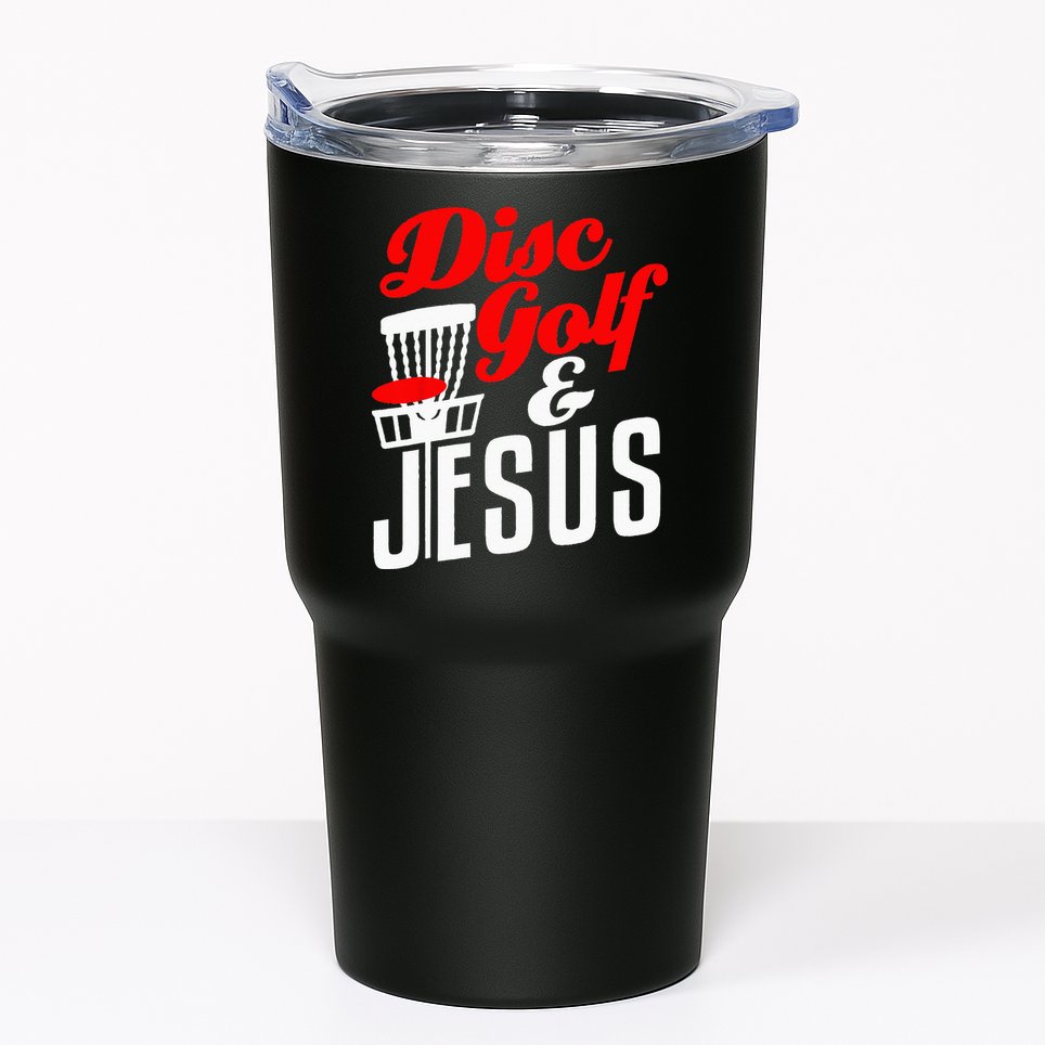 Disc Golf Jesus Christian Gift Funny Golfing Golfer Lover Tumbler