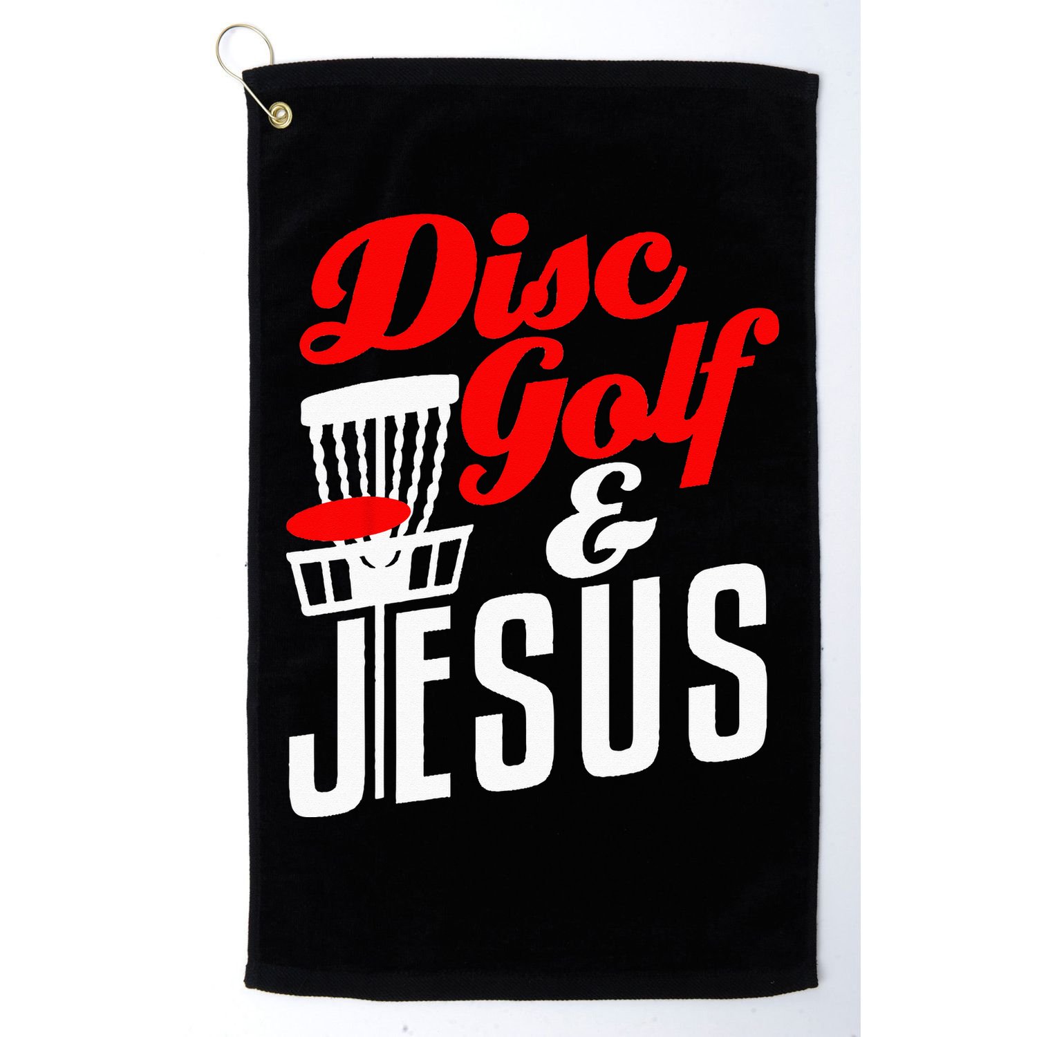 Disc Golf Jesus Christian Gift Funny Golfing Golfer Lover Golf Towel