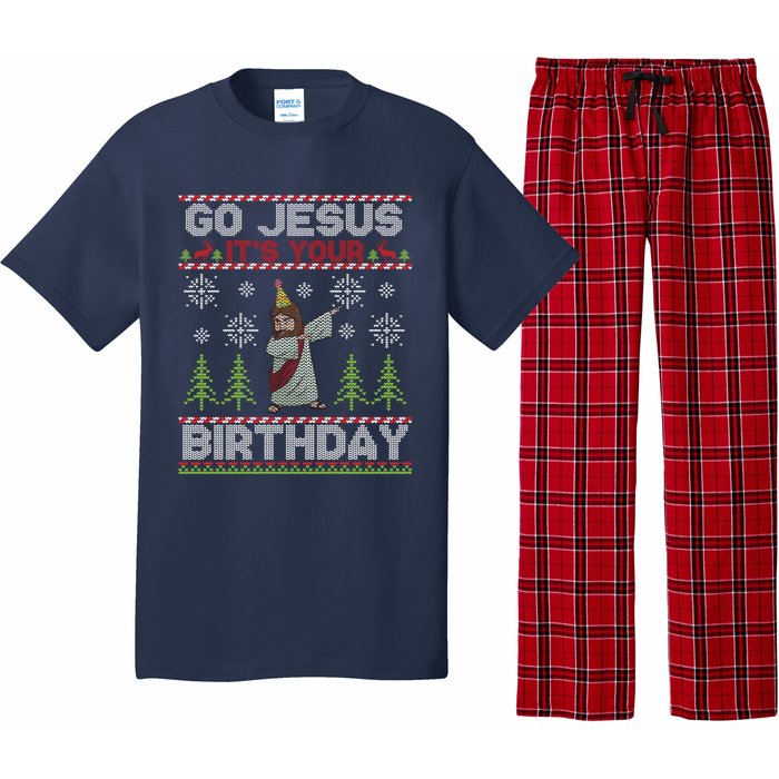 Dabbing Go Jesus It Is Your Birthday Merry Christmas Pajama Set