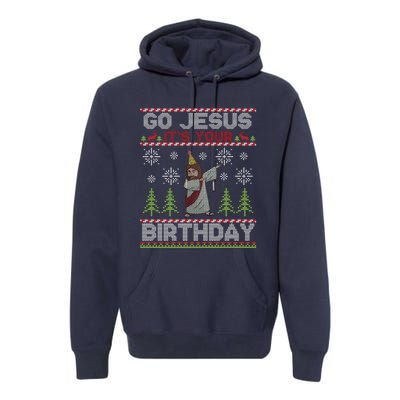 Dabbing Go Jesus It Is Your Birthday Merry Christmas Premium Hoodie