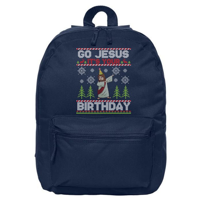 Dabbing Go Jesus It Is Your Birthday Merry Christmas 16 in Basic Backpack