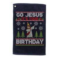 Dabbing Go Jesus It Is Your Birthday Merry Christmas Golf Towel