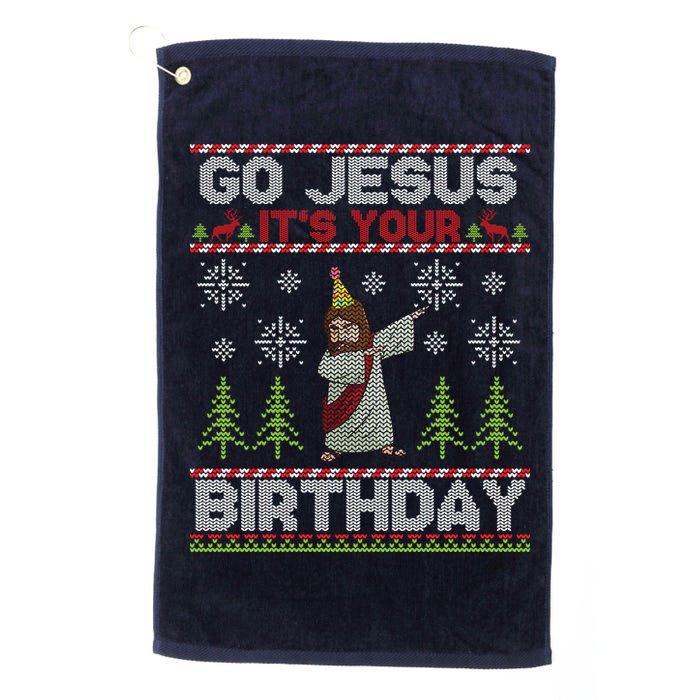 Dabbing Go Jesus It Is Your Birthday Merry Christmas Golf Towel