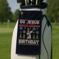 Dabbing Go Jesus It Is Your Birthday Merry Christmas Golf Towel