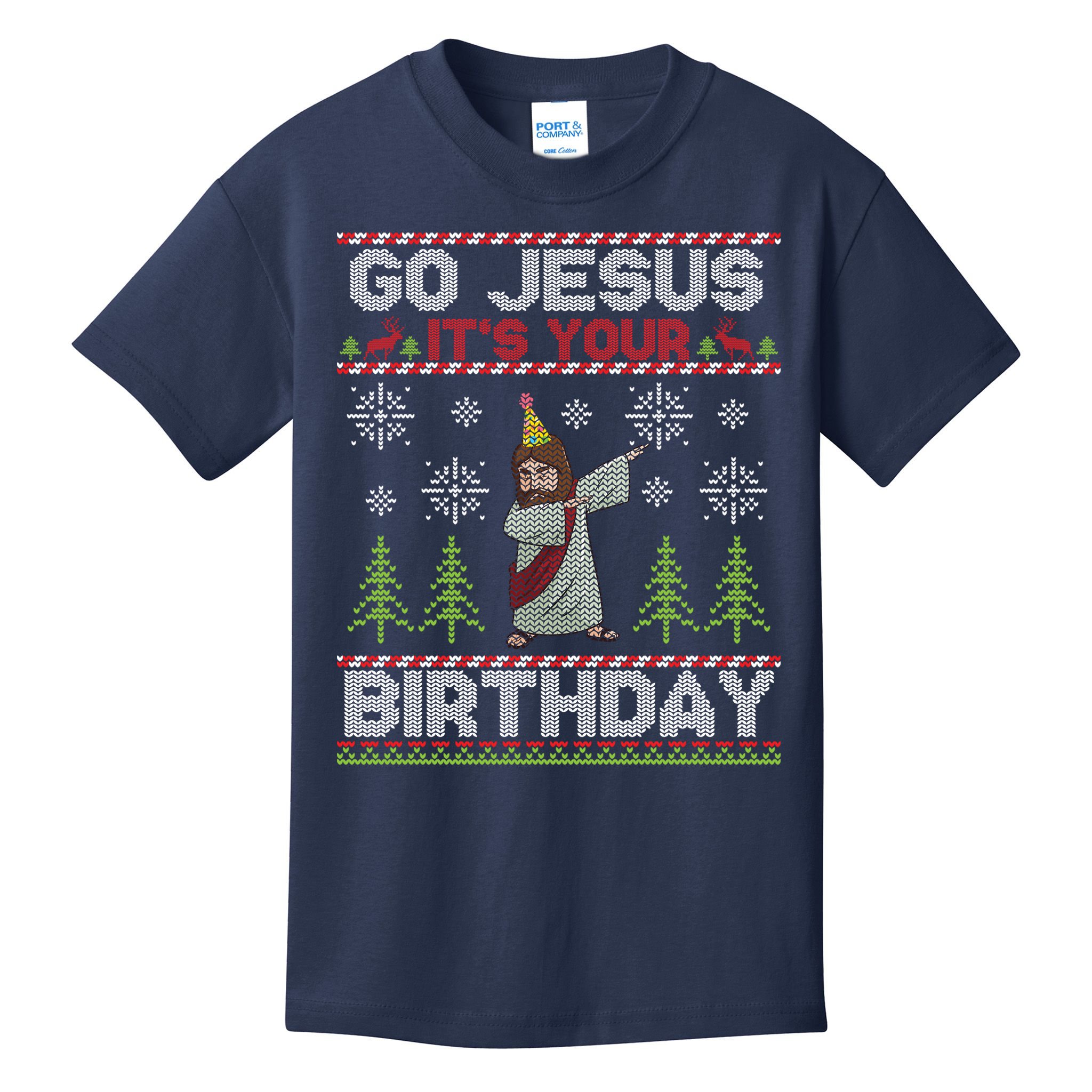 Dabbing Go Jesus It Is Your Birthday Merry Christmas Kids T-Shirt