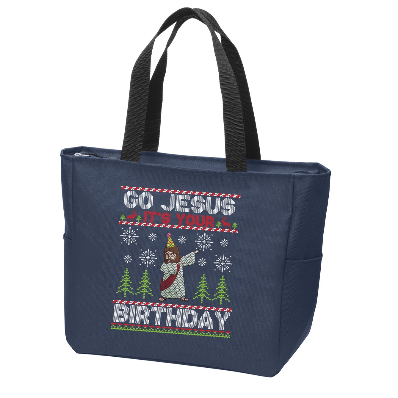 Dabbing Go Jesus It Is Your Birthday Merry Christmas Zip Tote Bag