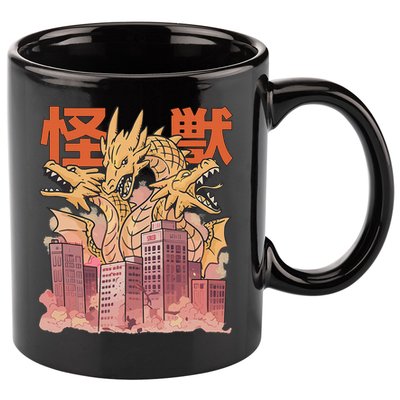 Dragon Ghidorah Japanese 11oz C Handle Ceramic Mug