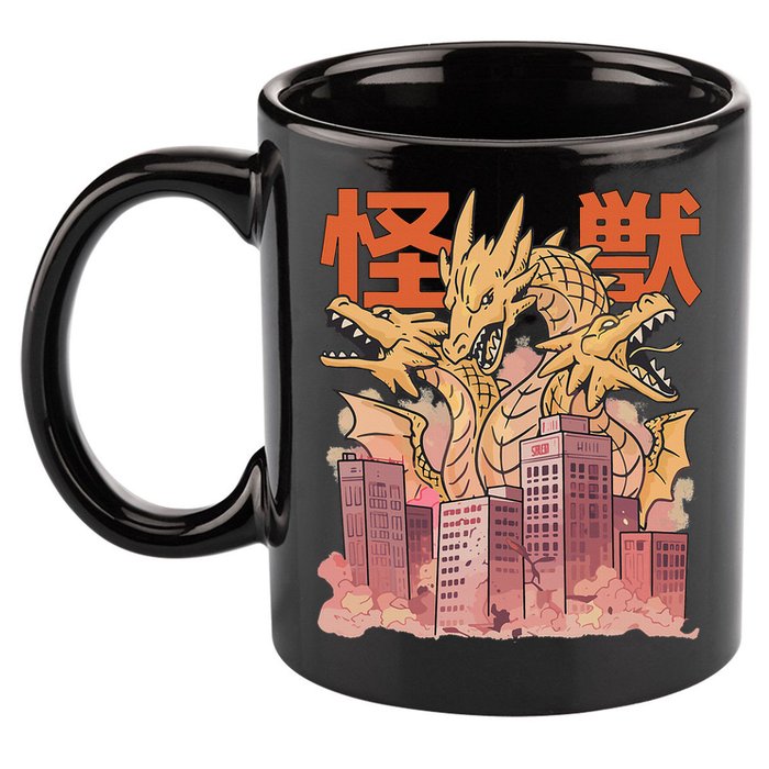 Dragon Ghidorah Japanese 11oz C Handle Ceramic Mug