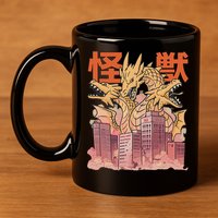 Dragon Ghidorah Japanese 11oz C Handle Ceramic Mug