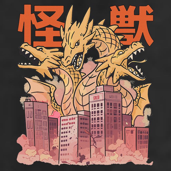 Dragon Ghidorah Japanese 11oz C Handle Ceramic Mug