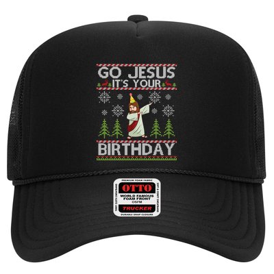 Dabbing Go Jesus ItS Your Birthday Merry Christmas Day Trucker Hat
