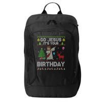 Dabbing Go Jesus Its Your Birthday Merry Christmas Day City Backpack
