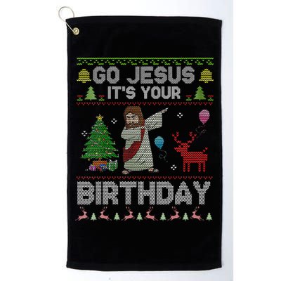 Dabbing Go Jesus Its Your Birthday Merry Christmas Day Golf Towel