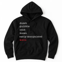 Dumb Gullible Loud Mean Easily Manipulated Maga Hoodie