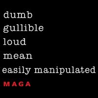Dumb Gullible Loud Mean Easily Manipulated Maga Apron