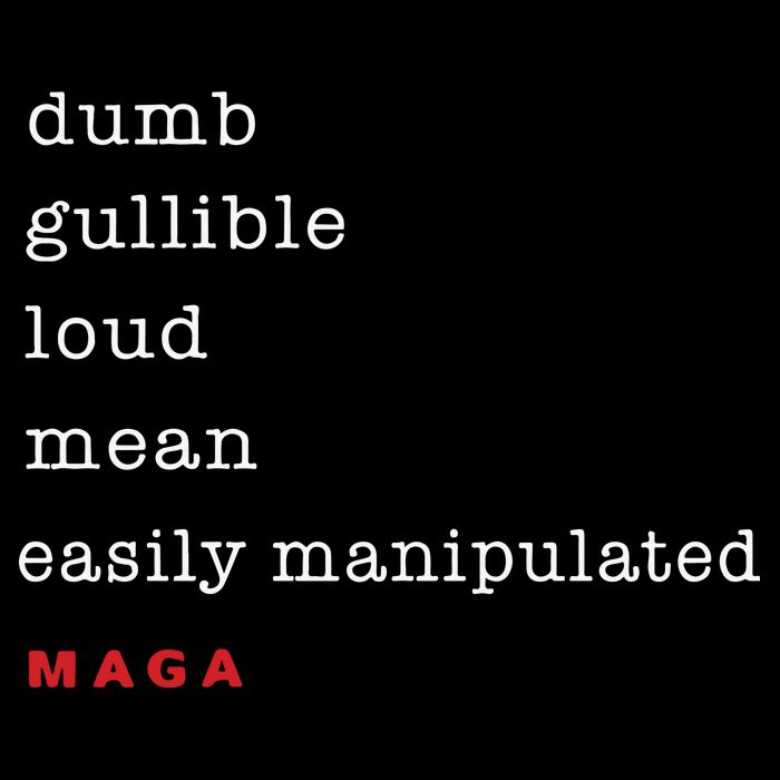 Dumb Gullible Loud Mean Easily Manipulated Maga Backpack