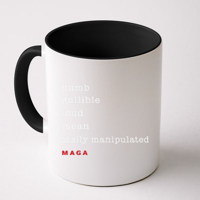 Dumb Gullible Loud Mean Easily Manipulated Maga Mug