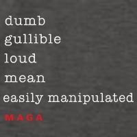 Dumb Gullible Loud Mean Easily Manipulated Maga Vector Backpack