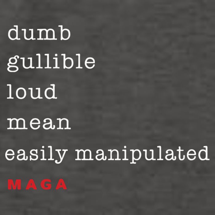 Dumb Gullible Loud Mean Easily Manipulated Maga Vector Backpack