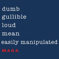 Dumb Gullible Loud Mean Easily Manipulated Maga Infant Baby Jersey Bodysuit