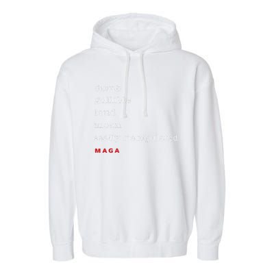 Dumb Gullible Loud Mean Easily Manipulated Maga Garment-Dyed Fleece Hoodie