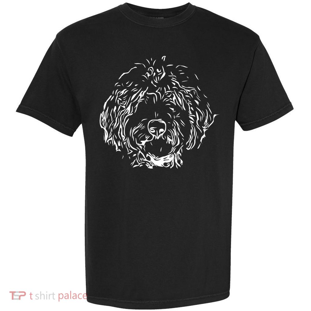 Doodles Goldendoodle Labradoodle Line Drawing Gift Garment-Dyed Heavyweight T-Shirt